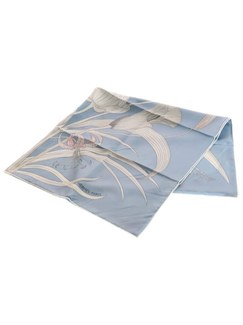 Hermes Carre 90 Bouquet Final the Last Buquefinal Silk Blue Jean Rosepearl Scarf